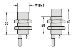 電感式接近傳感器M18系列尺寸圖